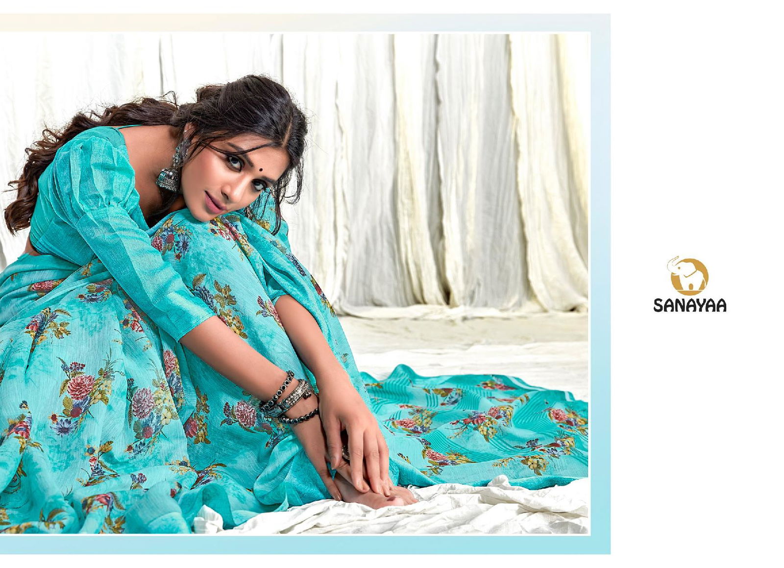 Sanayaa Kashish Latest Fancy Designer Casual Wear Linen Printed Silk  Saree Collection